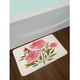 thumbnail image 2 of Vintage Botany Bath Mat, Watercolor Painting of a Budding Flower and Leaves on Branch, Plush Bathroom Decor Mat with Non Slip Backing, 29.5" X 17.5", Multicolor, by Ambesonne, 2 of 2