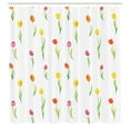 thumbnail image 2 of Ambesonne Colorful Shower Curtain, Country Tulips, 69"Wx84"L, Multicolor, 2 of 4
