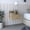 Beige, variant on Modern floating style / One drawer and middle shelf / Perfect for bedroom use