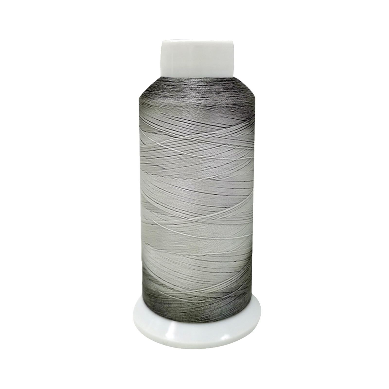 S SERENABLE Colorful Color Changing Thread, Embroidery, Sewing Thread, Polyester Supplies Hand Knitting, for Quilting Blanket Festivals Crochet Shawl White