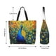 thumbnail image 5 of Fotbe Peacocks Bolsa Tote Estética de Lona con Estampado para Mujer - Bolsa Reutilizable de Hombro Casual para Vacaciones, Compras, Trabajo y Gimnasio, 5 of 8