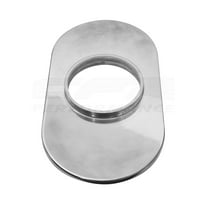 Aluminum 15" Oval Air Cleaner Base Smooth Polished Fits 5 1/8" Carburetor Neck