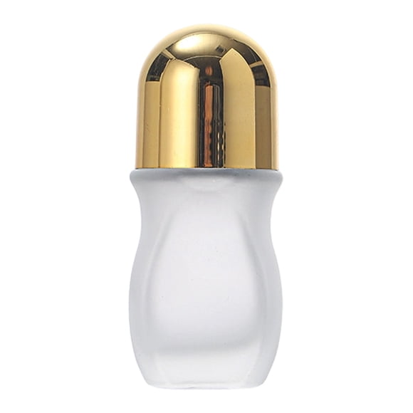 HBFAGFB Refillable Roller Waisted Bottles, 30ml Amber Glass Essential Oil Roll on Vial Set with Stainless Steel Ball for Aromatherapy