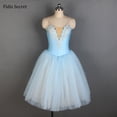 thumbnail image 3 of Tutú romántico profesional rosa, vestido de tul suave de bailarina para niñas, falda de ballet para mujeres, disfraces de actuación en el escenario/competencia, 3 of 5