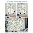thumbnail image 4 of Sage Green Flower Tie Up Curtains for Windows 45 Inch Length Balloon Curtains Kitchen Adjustable Balloon Window Shade Vintage Country Rose Leaf Floral Tie Up Valance Bathroom Curtain Window 42"x45", 4 of 6
