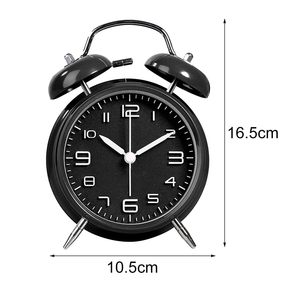 Vintage Alarm Clocks Retro Double Bells Ringing Mechanical 4 inch Extra