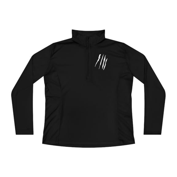 Effete Feline Claw Marks Scratch Women Quarter-Zip Pullover