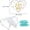 thumbnail image 2 of 30 Blanks Clear Acrylic Blanks Heart Shape Plain Acrylic and 30 Pieces Key Chain Metal Key Rings for DIY Projects Crafts, 2 of 7