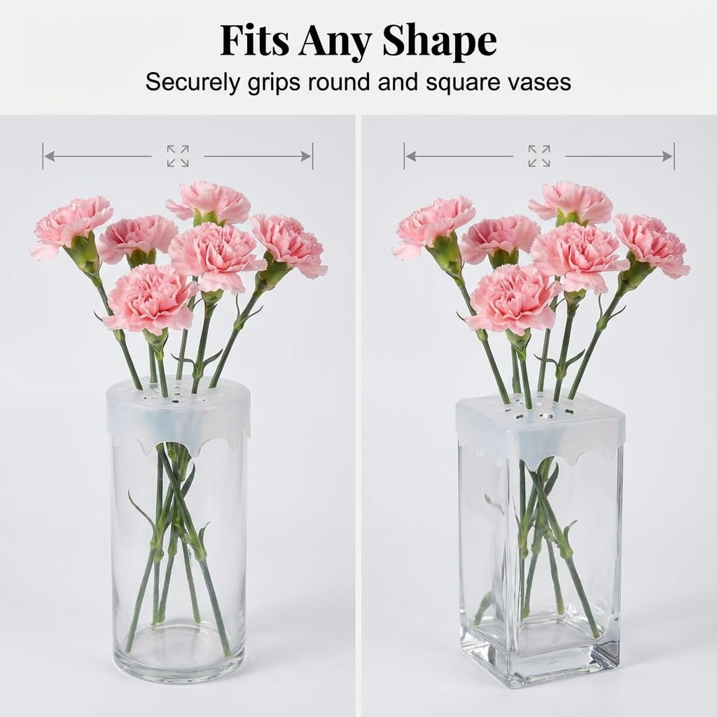 Silicone Flower Arrangement Grid, 2026 Flexible Floral Stem Holder for Vases – Waterproof Reusable Flower Frog for Easy DIY Bouquets(6PCS)