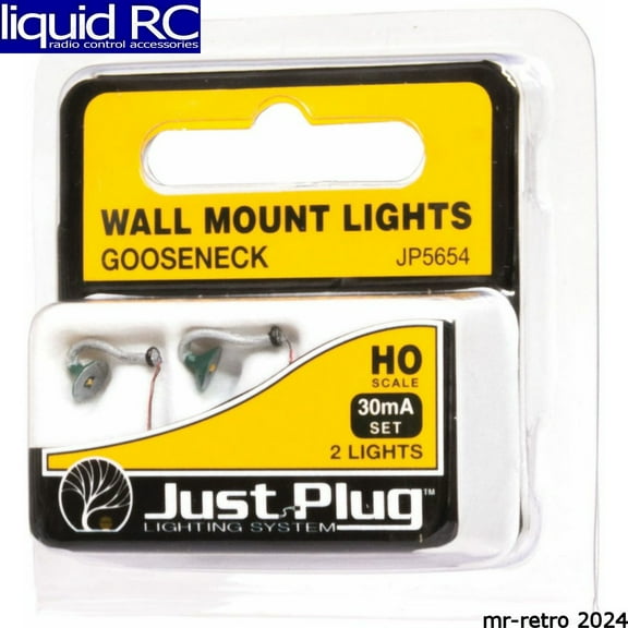 Woodland Scenics JP5654 Woojp5654 Ho Scale Wall Mount Lights Gooseneck