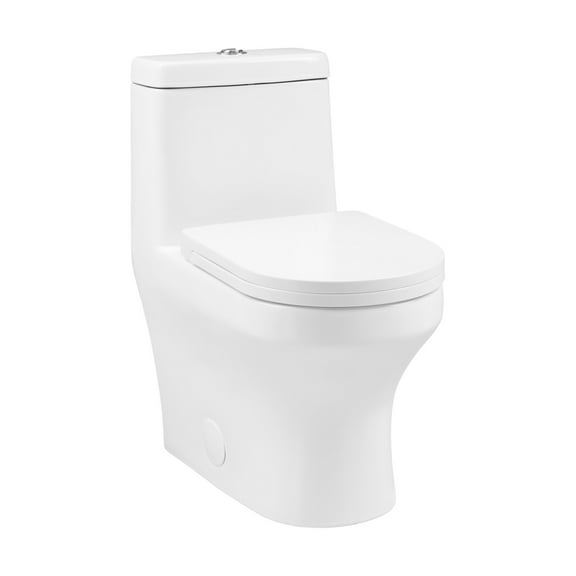 Vezina One-Piece Elongated Toilet Dual Vortex Flush 1.1/1.6 gpf