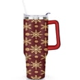 thumbnail image 2 of Christmas 40 Oz Tumbler with Handle Lid and Straw Stainless Steel Double Walled Vacuum Insulated Cup Merry Christmas Gifts Tumbler for Women Men Friends Outdoor Indoor, 2 of 6