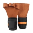 thumbnail image 2 of Guantes de levantamiento de pesas DYNWAVEMX con Soporte para muñeca transpirables marrón L, 2 of 8