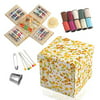 eZthingsÂ® Designer Storage Box Variety Set With Thread Supplies for Arts and Crafts (Sewing Basket Kit)