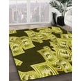thumbnail image 3 of Ahgly Company Machine Washable Indoor Rectangle Transitional Bold Yellow Area Rugs, 2' x 5', 3 of 7