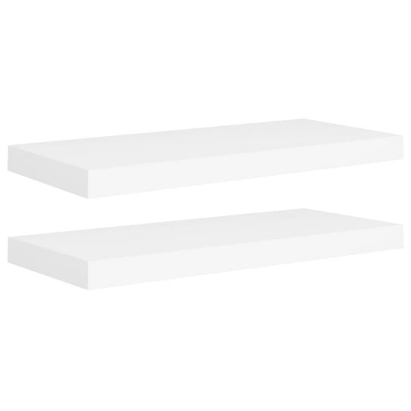 Estantería flotante VidaXL, montada en la pared, color blanco, 60 x 23,5 x 3,8 cm, 2 unidades
