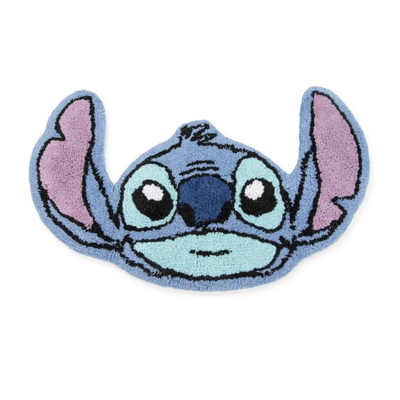 Stitch Kids Tufted Rug, 27" x 18", Cotton, Blue, Disney