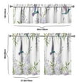 thumbnail image 5 of Purple Flower Bird Kitchen Curtain Valance 3 Piece Set Short Curtain Sink Window Decor 36 Inch Small Window Treatment Tier 27.5x36 Length, 5 of 5