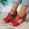 thumbnail image 6 of Fukaraa Women's Wide Width Platform Wedge Sandals Summer Open Toe Comfortable Casual, 6 of 9