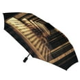 thumbnail image 3 of POBUDS Windproof Automatic Umbrella – Steel-Carbon Fiber Frame, UV-Blocking Black Coating Inside, Auto Open/Close - Islamic Architecture, 3 of 8