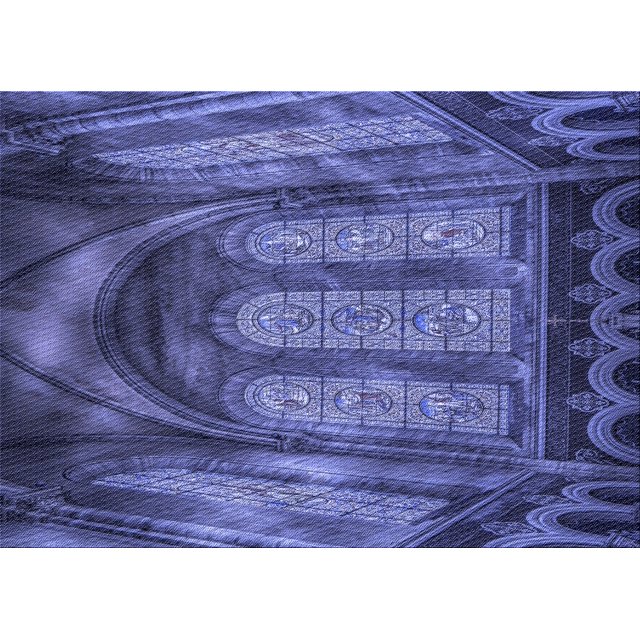 Ahgly Company Machine Washable Indoor Rectangle Transitional Light Slate Blue Area Rugs, 2' x 3'