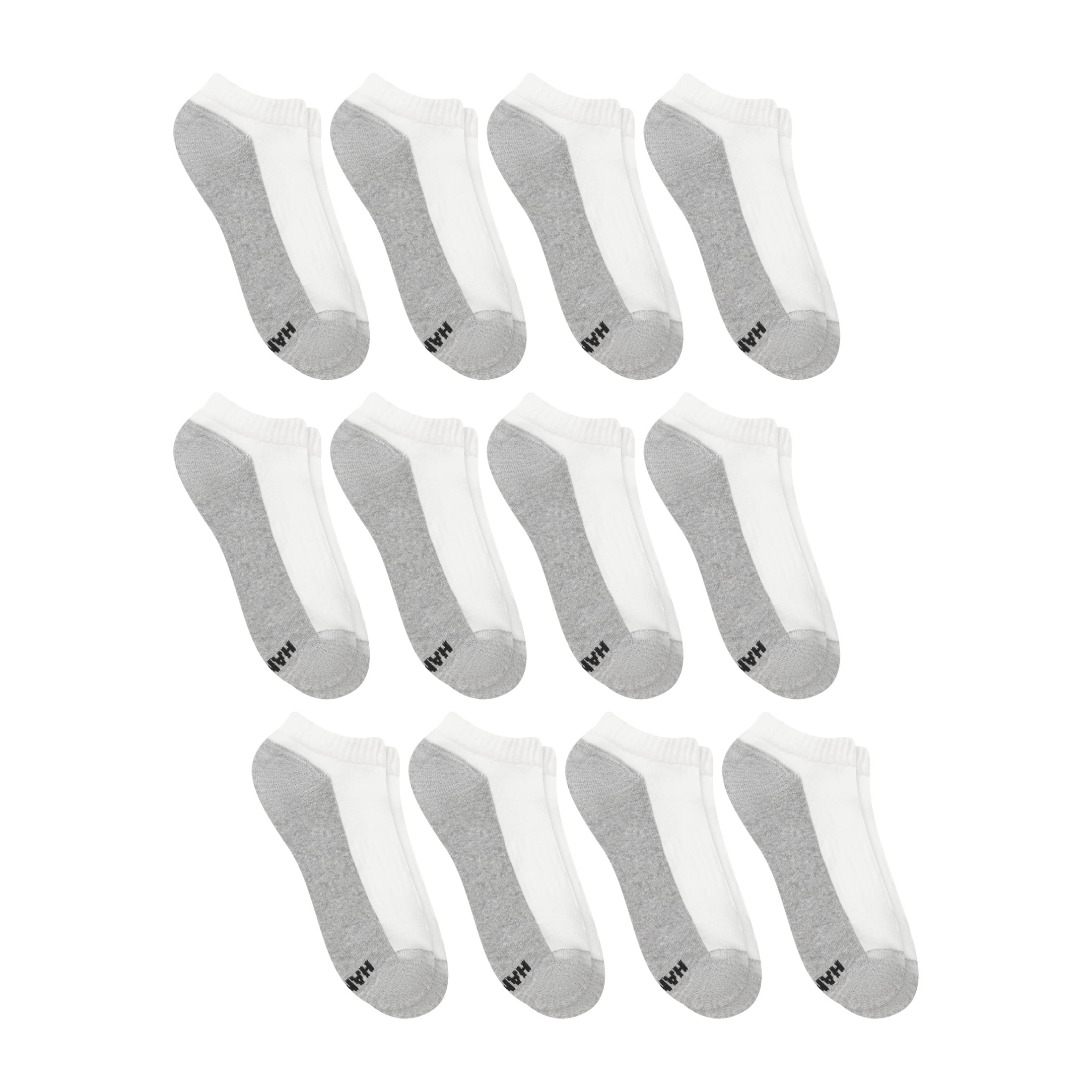 Hanes Mens Crew Socks Pack, 12-Pack, X-Temp Cushioned Socks for Men, Moisture-Wicking for big & tall men