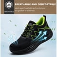 thumbnail image 6 of TREADVAULT Men's and Women's Steel Toe Safety Work Sneakers, Kevlar Puncture-Resistant, Anti-Slip, Breathable, Soft Flexible, 6 of 14