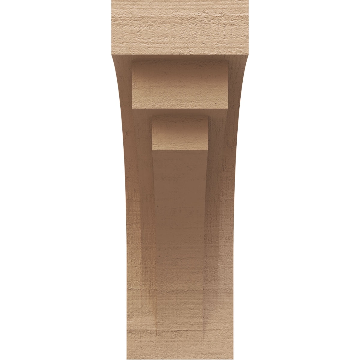 7"W x 14"D x 21"H Classic Rockford Rough Cedar Woodgrain TimberThane Corbel, Primed Tan