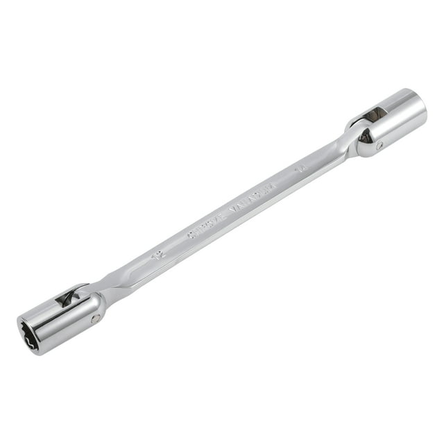 Llave de zócalo de Unique Bargains, llave de zócalo de cromo vanadio, 1 pieza, 12 puntos, 12 mm, 14 mm para automóvil, motocicleta, dirtbike, llave combinada rotativa de doble extremo