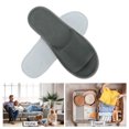 thumbnail image 4 of Unique Bargains 1 Pair Disposable Slippers Foldable Breathable Mesh Hotel Slippers Gray, 4 of 5