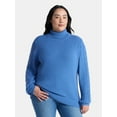 thumbnail image 6 of Time and Tru Women’s and Women’s Plus Turtleneck Sweater with Cable Sleeves, Midweight, Sizes XS-4X, 6 of 6