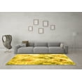 thumbnail image 3 of Ahgly Company Machine Washable Indoor Rectangle Abstract Yellow Contemporary Area Rugs, 7' x 10', 3 of 4