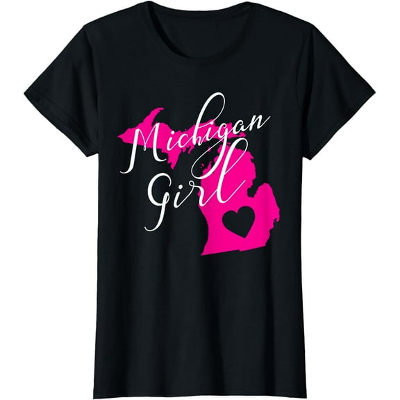 Michigan Girl Home State Women Teens Michigander T-Shirt