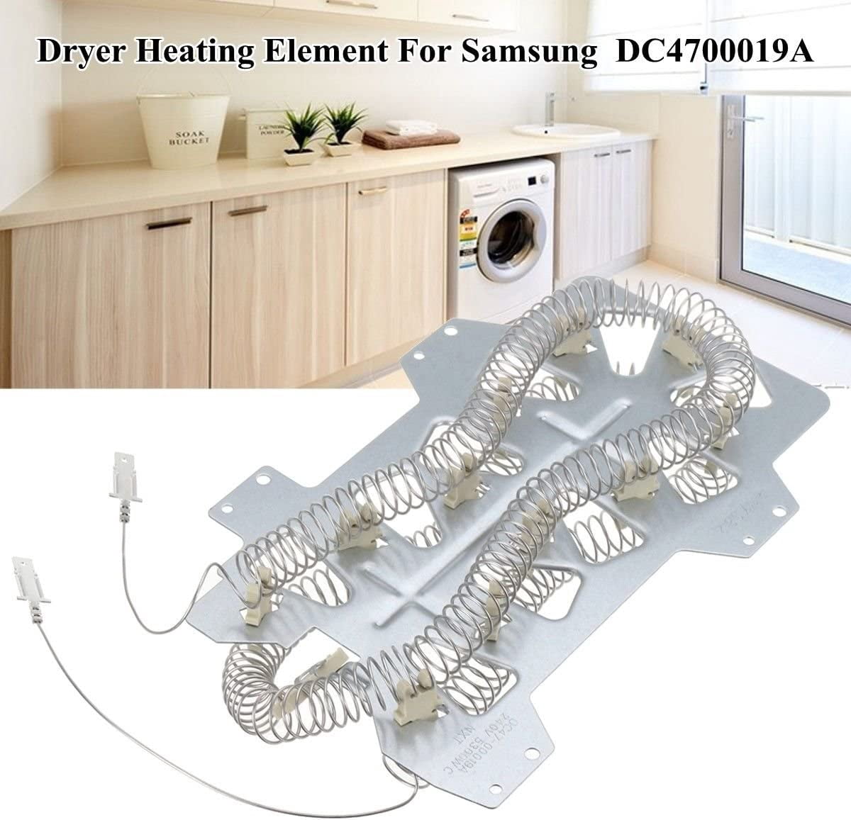 DC47-00019A Dryer Heating Element for Samsung DC47-00019A, Whirlpool, Maytag 2068550 35001247 WP35001247 AP4201899 PS4205218