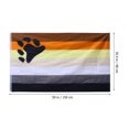 thumbnail image 4 of Drapeau Extérieur Fierté Ours en Polyester Résistant aux Intempéries Drapeau Arc-en-Ciel 90x150 cm, 4 of 8