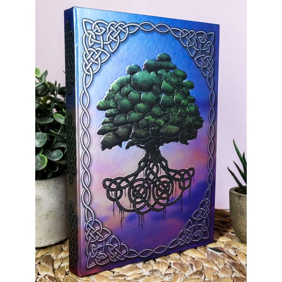 Celtic Tree of Life Triskele Trinity Knotwork Embossed Blank Page Journal Book