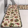 thumbnail image 2 of Kitchen Rugs Sets Of 2,Beige Christmas Gift Pattern Anti Fatigue Kitchen Mat Rugs Non Slip Washable,Decorative Kitchen Floor Mats for Kitchen,Sink,Laundry,17"x47"+17"x47", 2 of 5