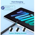 thumbnail image 6 of MoKo Stylus Pens for Touch Screens with Power Display, Fast Charge iPad Pencil for Apple iPad iPhone Android Tablets Samsung Lenovo Smart Phone,Universal Stylus Capacitive Screen Pencil, Black, 6 of 7