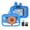 Blue, variant on 1080P Kids Digital Camera Digital Video Camera for Kids Dual Lens 2.0 Inch IPS Screen 8X Zoom Selfie Timer OTG Music Game Play Built-in Battery with 32GB TF Card USB Card Reader Neck Strap Birthday