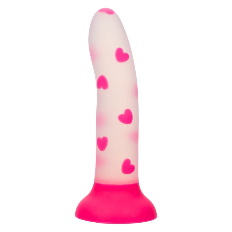California Exotics Glow Stick Heart 6" Silicone Dildo with Suction Cup,  Pink - Walmart.com
