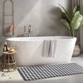 thumbnail image 2 of Black White Gingham Checkered Pattern Kitchen Rug Mat,Kitchen Runner Rugs Non Skid Washable,Decorative Kitchen Floor Mats for Kitchen,Sink,Laundry,17"x47.2", 2 of 7