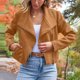 thumbnail image 4 of Chaquetas y abrigos casuales de manga larga sin capucha para mujer, de moda, de colores, con cremallera y bolsillo, chaqueta de gamuza, chaqueta de poliéster para mujer., 4 of 6