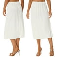 thumbnail image 6 of Miutii Half Slip Long Underskirt Women's Satin Half Slip for Under Dresses Lingerie Long Skirt 75cm White XXL, 6 of 8