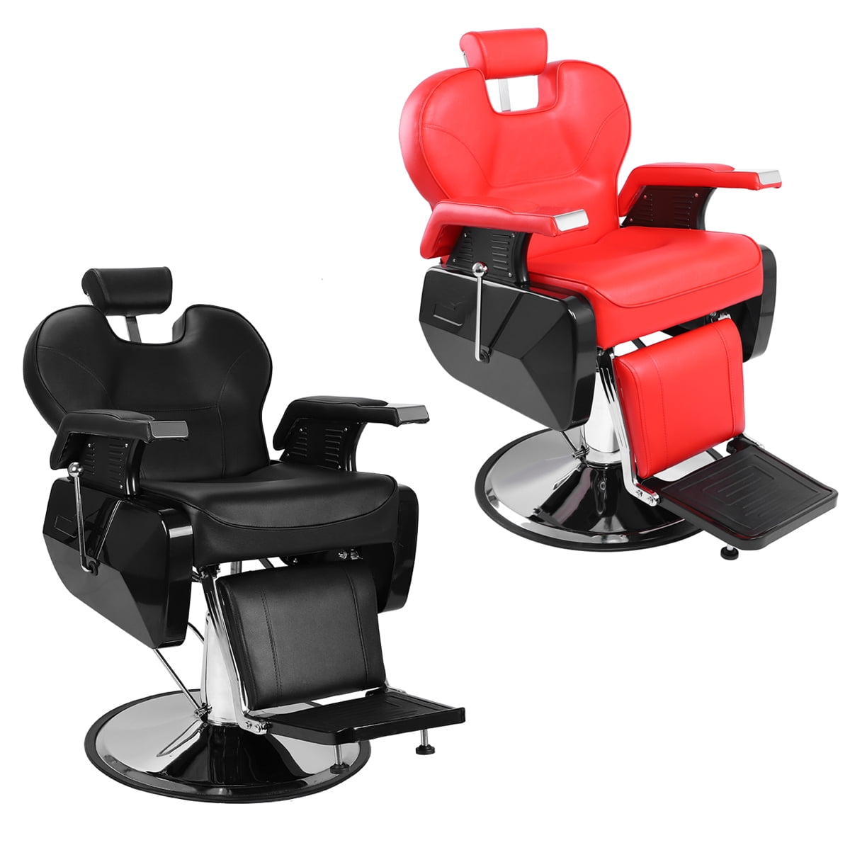Zimtown 360 Swivel Barber Chair Portable Reclining Hydraulic Seat Equipment All Purpose Classic Saloon Station Furniture For Hair