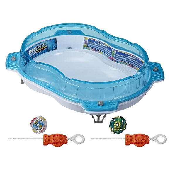 Beyblade Burst Rise Hypersphere - Ensemble de combat Attaque verticale avec arène Beystadium, 2 toupies et 2 lanceurs
