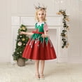 thumbnail image 4 of 4-9T Girls Christmas Princess Gown Dress Ugly Xmas Swing Party Casual Dress, 4 of 7