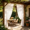 thumbnail image 4 of Rideaux d'Extérieur Imperméables pour Patio à Poche pour Tringle, Pare-Soleil, Rideaux Résistants à la Décoloration, Rideau d'Intimité pour Gazebo, Porche, Pergola, Cabane, Utilisation Jardin, Patio, Décoration Extérieure, Protection contre les Intempéries, Écran Bloquant le Soleil, 4 of 6