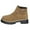 Brown, variant on Rokment Platform Boots for Women 2025 Fashion Casual Buckles Chunky Mid Heel Dress Ankle Booties with Side Zipper Black Size 6.5