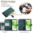 thumbnail image 2 of Comes with a wristband, extra card slot flip cover, practical phone case, stylish PU leather magnetic flip cover phone case suitable for Samsung A50, 2 of 5