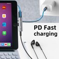 thumbnail image 3 of Adaptador de Audio para auriculares, convertidor de alta resolución 2 en 1, de 3,5 MM a Jack USB C, PD, 30W, carga rápida tipo C, 3,5mm, Aux, para iPad Pro Air y Samsung, 3 of 5